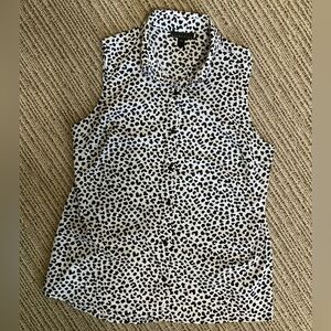Attention Sleeveless Cheetah Print Blouse